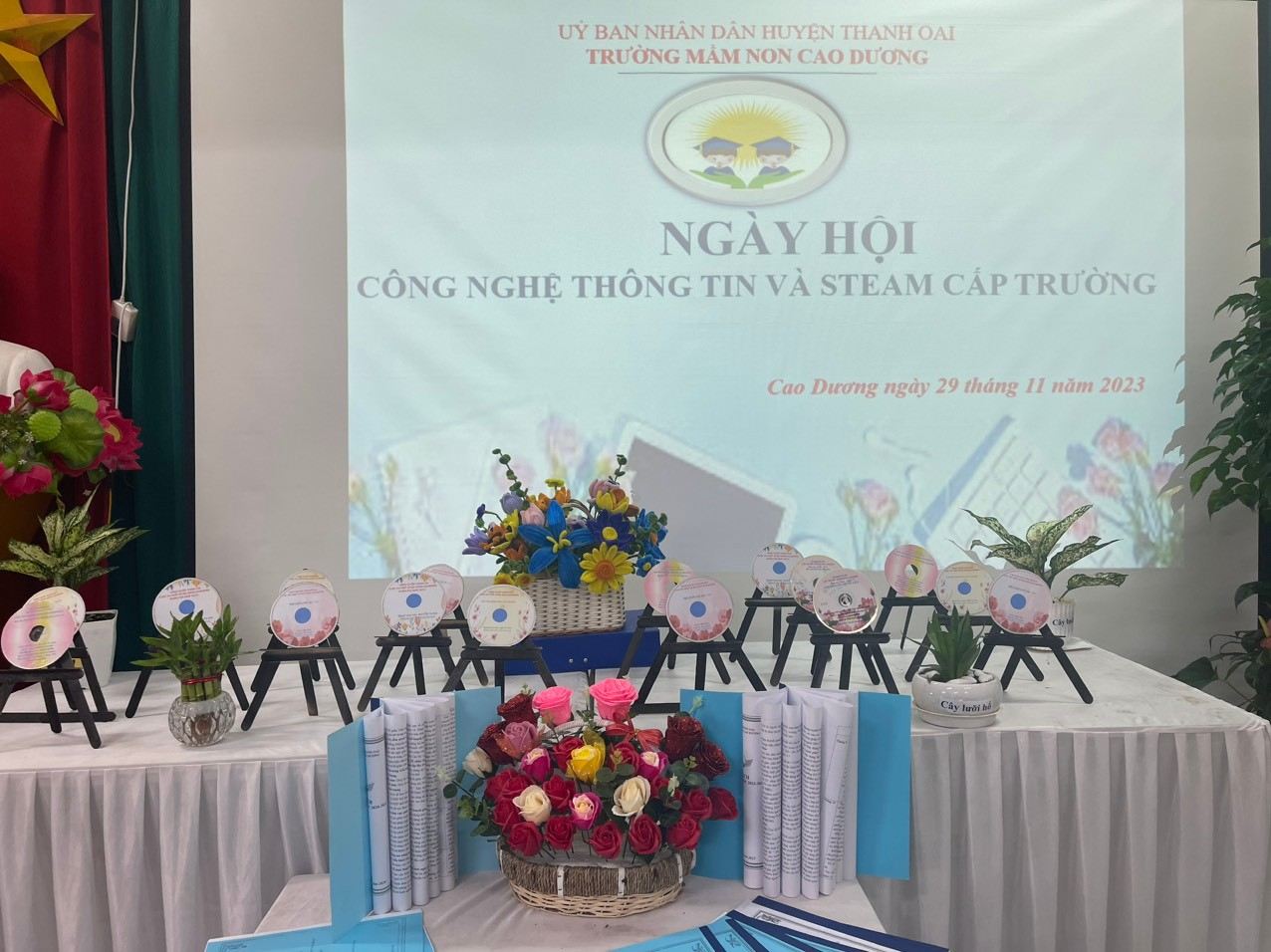 TRƯỜNG MẦM NON CAO DƯƠNG TỔ CHỨC THI CÔNG NGHỆ THÔNG TIN CẤP TRƯỜNG